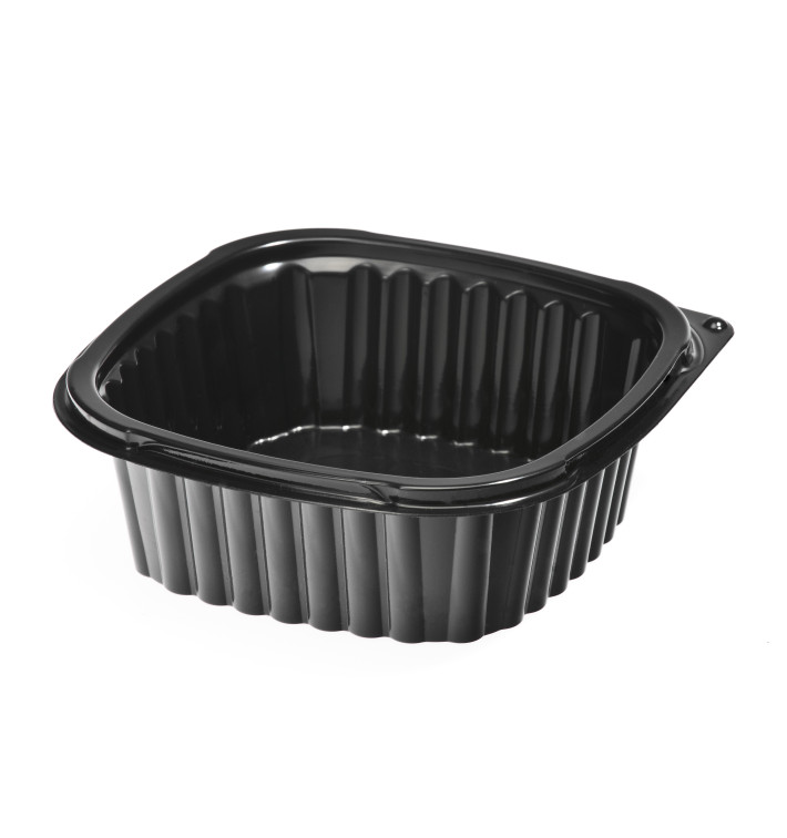 Embalagem Plástico Quadrado 400ml Negro (900 Uds) Embalagem Plástico Quadrado 400ml Negro (900 Uds)
