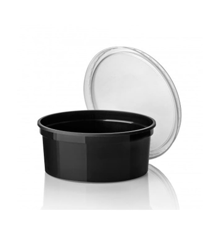 Embalagem Plastico Redondo Preto 350ml Ø11,5cm (50 Uds) Embalagem Plastico Redondo Preto 350ml Ø11,5cm (50 Uds)