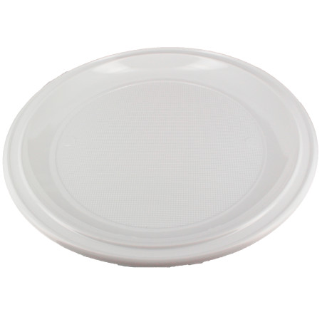 Prato Plástico Pizza PS Branco 280 mm (400 Unidades)