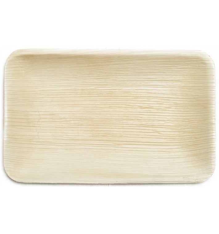 Bandeja retangular de folha de palmeira 25x16x3cm Bandeja retangular de folha de palmeira 25x16x3cm