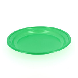 Prato Plastico Raso PS Verde 205 mm 