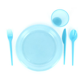 Faca de Plastico Grande Azul PS 165 mm (15 Uds)