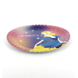 Prato Cartão Disenho Princesa 18 cm (12 Unidades)