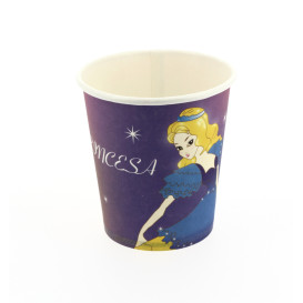 Copo Cartão Desenho Princesa 200 ml (25 Unidades)