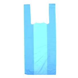 Saco Plastico Alça Azul 35x50cm 