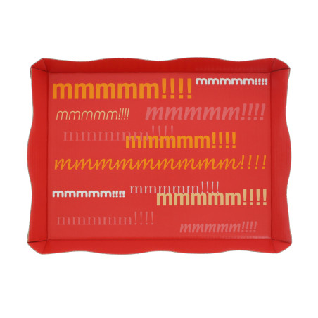 Bandeja para Catering o Fast Food Vermelho (200 Uds)