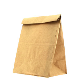 Saco de Papel Sem Asas Kraft Marrom 15+9x28cm (25 Uds)