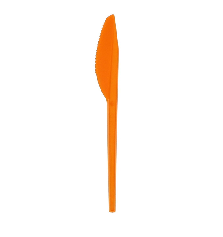 Faca de Plastico Grande Laranja PS 165 mm Faca de Plastico Grande Laranja PS 165 mm
