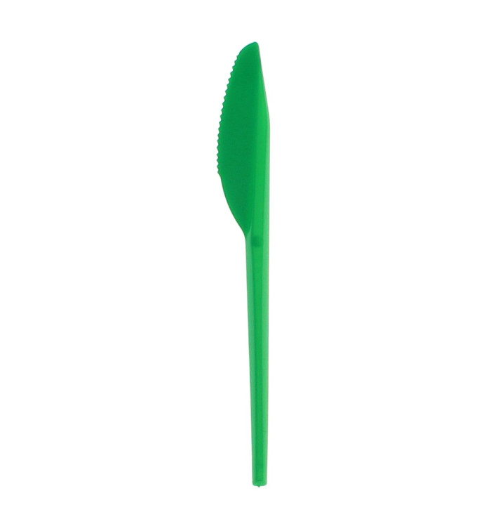 Faca de Plastico Verde PS 165 mm Faca de Plastico Verde PS 165 mm