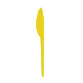 Faca de Plastico Grande Amarelo PS 165 mm 