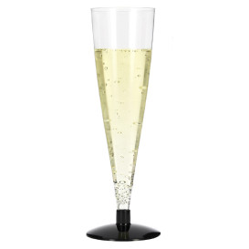 Copo Flute Champanhe Base Preta PS 150ml 2P (432 Uds)
