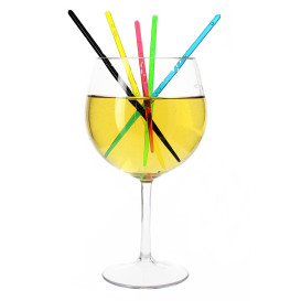 Agitador Bebidas de Plástico 175mm Fluorescente (100 Uds)