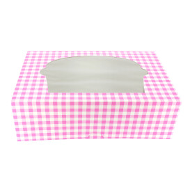 Caixa 6 Cupcakes Rosa 24,3x16,5x7,5cm (20 Unidades)