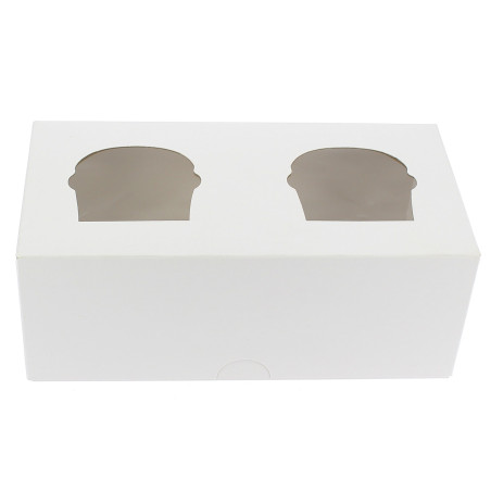 Caixa 2 Cupcakes Branco 19,5x10x7,5cm (20 Unidades)