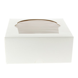 Caixa 4 Cupcakes Branco 17,3x16,5x7,5cm (20 Unidades)