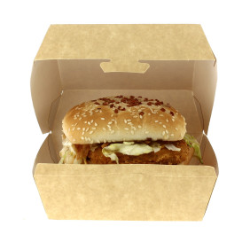 Caixa Cartão Hamburguer Kraft XXL 14,5x14,5x8 cm 