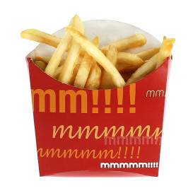 Caixa Batatas Fritas Pequena 8,2x2,2x9cm (25 Uds)