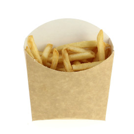 Caixa Batata Frita Pequeña Kraft 8,2x2,2x9cm (25 Uds)