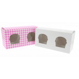 Caixa 2 Cupcakes Branco 19,5x10x7,5cm (20 Unidades)