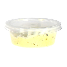 Copo para Molhos PP Trans. com Tampa 85ml (100 Uds)