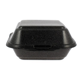 Embalagem Foam Hamburguer Grande Preto (500 Uds)