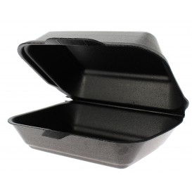 Embalagem Foam LunchBox Preto 185x155x70mm (125 Uds)