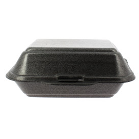 Embalagem Foam LunchBox Preto 185x155x70mm (125 Uds)