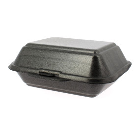 Embalagem Foam LunchBox Preto 185x155x70mm (500 Uds)