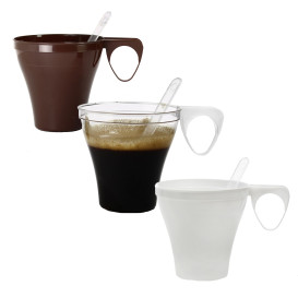 Chavena Plastico Café Curto 80ml Transparente (40 Uds)