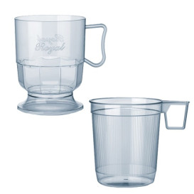Chavena Plastico Café Leite 200ml Transparente (12 Uds)