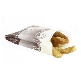 Saco de Papel Antigordura Churros 18+7x32cm (250 Uds)