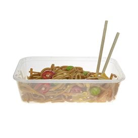 Embalagens Platico Rectangular Transp. 500ml (500 Uds)