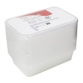 Embalagens Platico Rectangular Transp. 500ml (50 Uds)