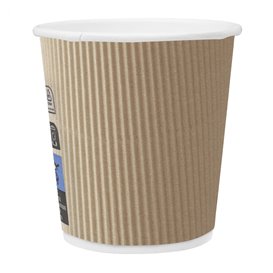 Copo de Cartão 4Oz/120ml Rizado en Kraft Ø6,2cm (50 Uds)