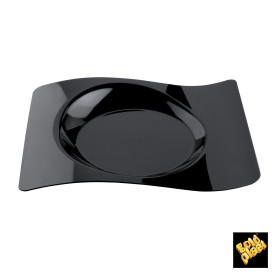 Prato Plastico "Forma" Preto 28x23 cm (12 Unidades)