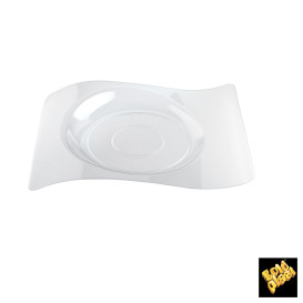 Prato Plastico "Forma" Transparente 22x18 cm (12 Unidades)