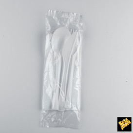 Conjunto talheres Next Garfo, Colher, Faca e Guardanapo (500 Uds)