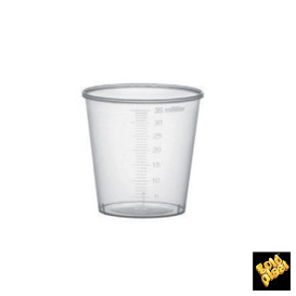 Copo de Plástico Graduado PP Transp. 35 ml (2000 Uds)