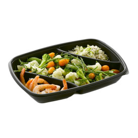 Embalagem Plástico 3C Preto 975ml 28x20x4cm (50 Uds)