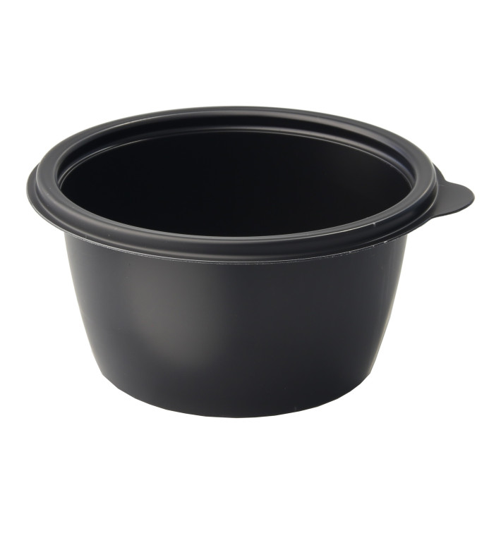 Embalagem Plastico Redondo Preto 500ml Ø13cm Embalagem Plastico Redondo Preto 500ml Ø13cm