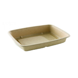 Embalagem Cana-de-açúcar 600ml 230x165x30mm (75 Uds)