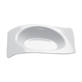 Prato Degustação Flat Branco 8x6,6 cm (50 Unidades)