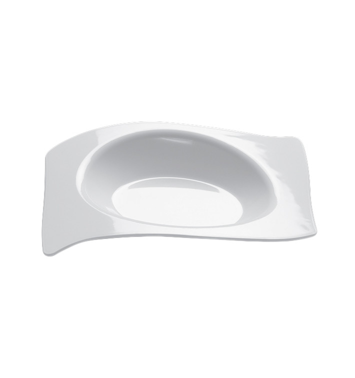 Prato Degustação Flat Branco 8x6,6 cm (50 Unidades)