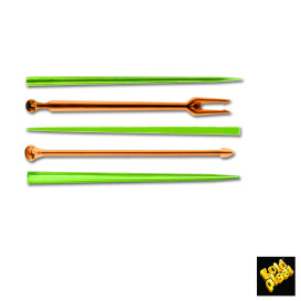 Pick de Plastico Snack Stick Multicolorido 90 mm (6600 Unidades)
