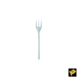 Mini Garfo Plastico Degustação Branco 100 mm (1500 Uds)