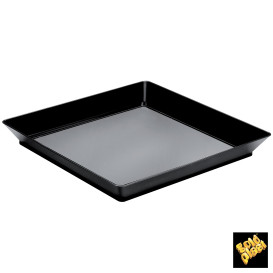 Bandeja Degustação Medium Preto 13x13 cm (12 Uds)