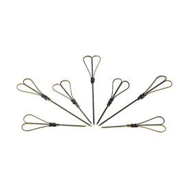 Pick de Bambu Decorado Coração Preto 90mm (200 Unidades)