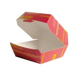 Caixa de Cartão Hamburguer 12x12x7 cm (25 Uds)