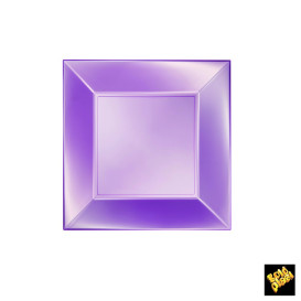 Prato Plastico Raso Violeta Nice Pearl PP 180mm (25 Uds)