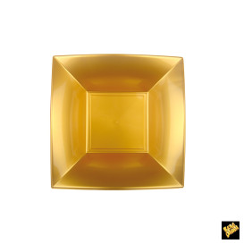 Prato Plastico Fundo Ouro Nice PP 180mm (300 Uds)